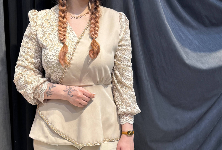 مدل شومیز چپ و راستی کریستال دوزی شده سرمهای