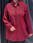 استایل مجلسی شیک با شومیز کار شده و شلوار مشکی